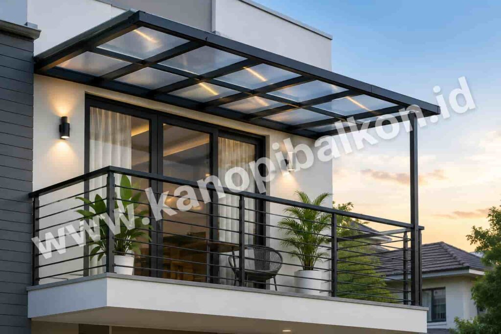 jasa pembuatan kanopi balkon minimalis viral terbaru di semarang